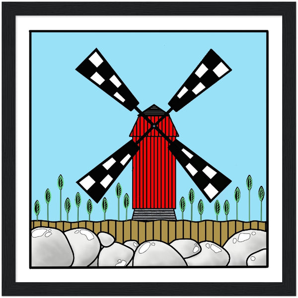 Väderkvarnen - Wooden Framed Poster