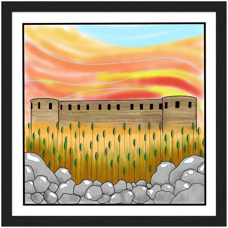 Borgholm’s Slott Ruin - Wooden Framed Poster
