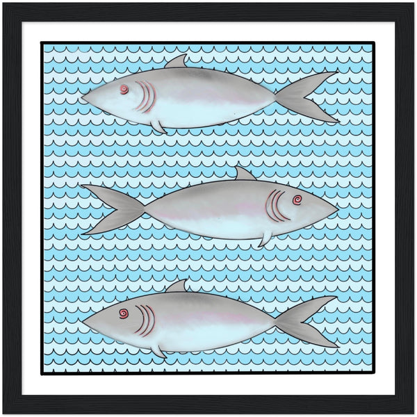 Fish -  Wooden Framed Poster
